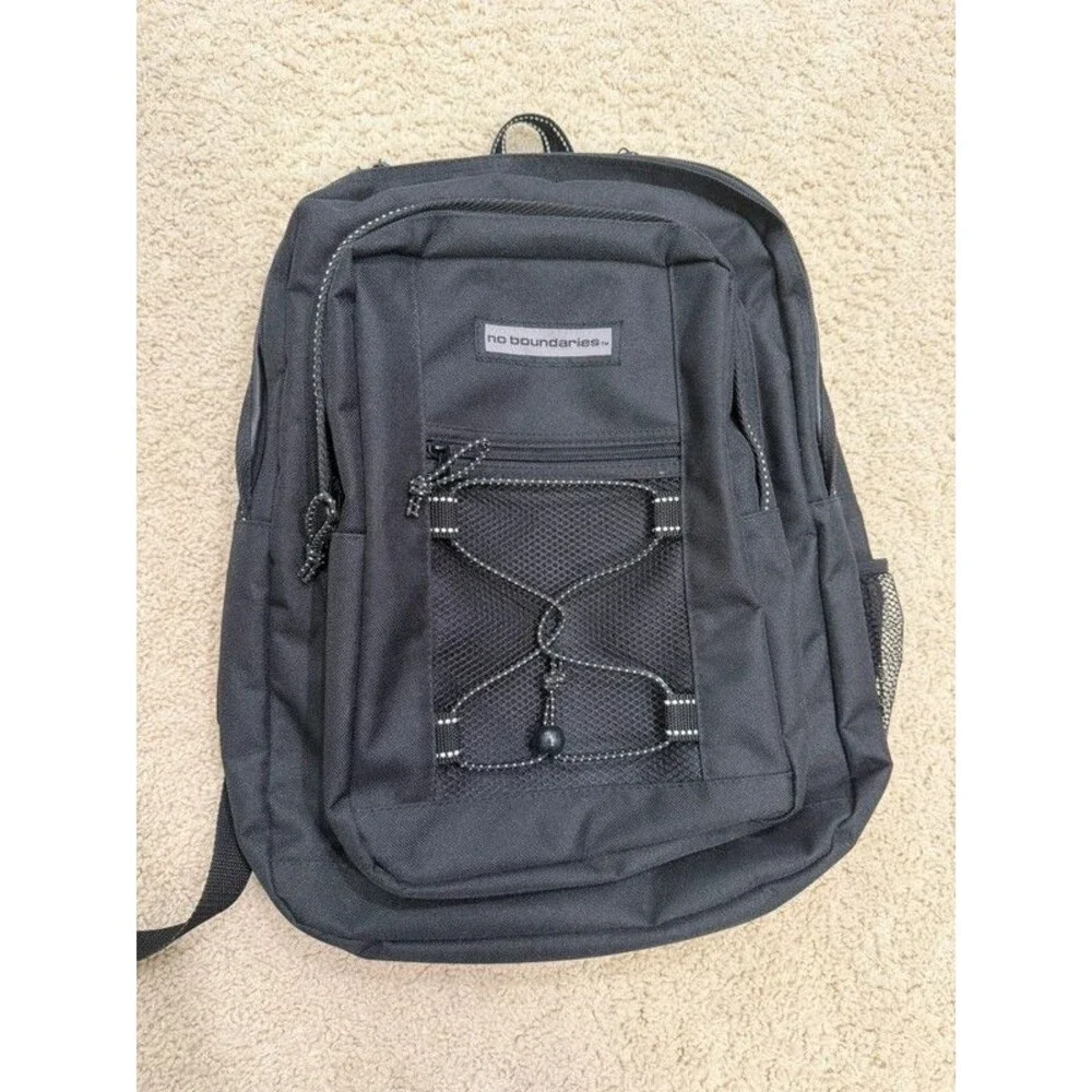 Black Backpack multiple zippered compartments